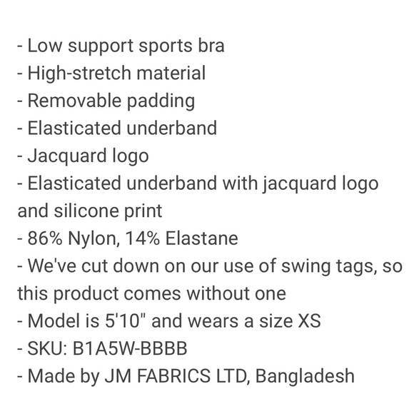 Gymshark black sports bra - Picture 3 of 5